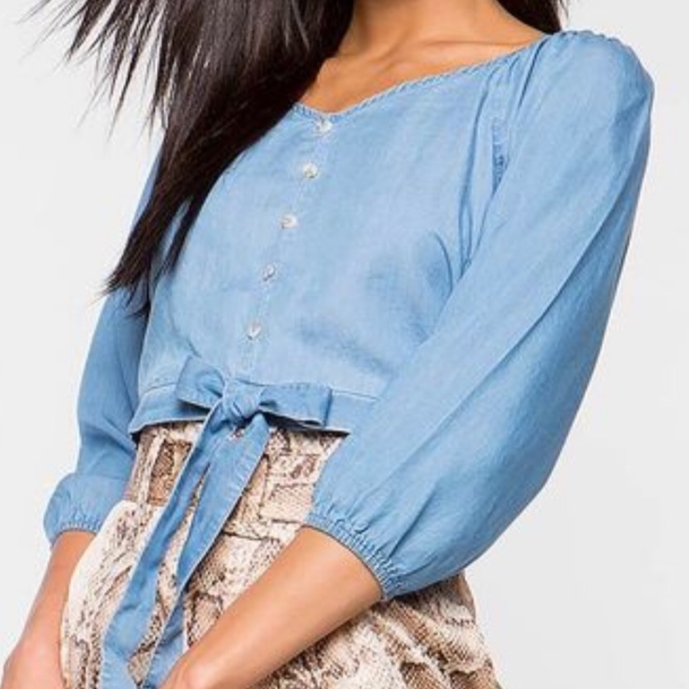 Chambray Bow top